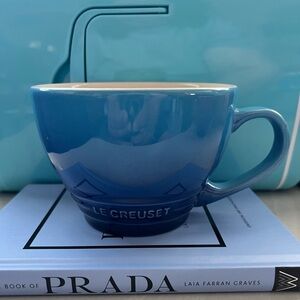 Le Creuset Giant Cappuccino Azure Blue Mug  NEW